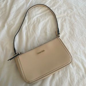 Calvin Klein cream shoulder bag